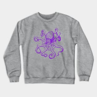 Vintage Purple Octopus Crewneck Sweatshirt